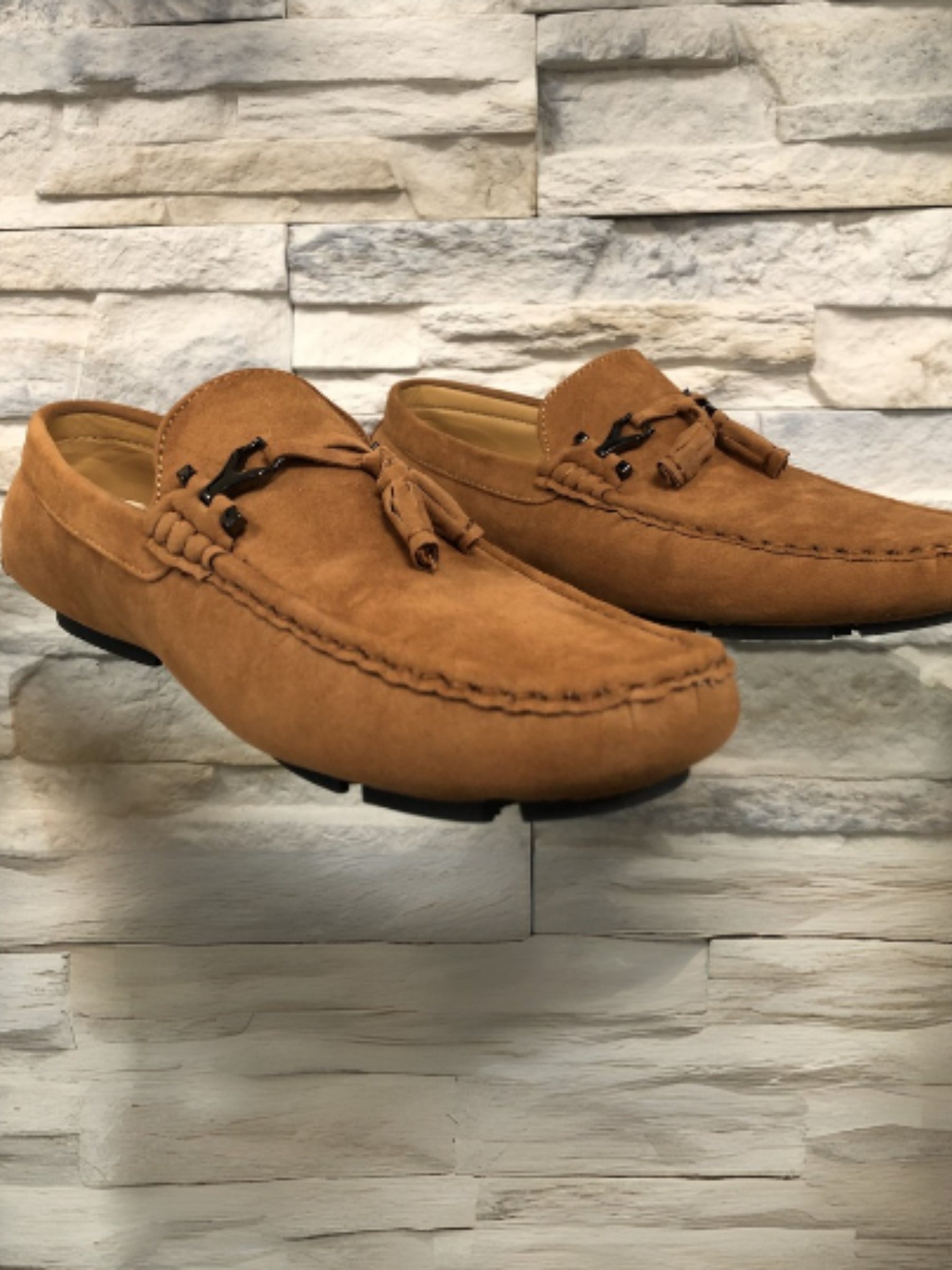 Chaussure Mocassin à gland Camel