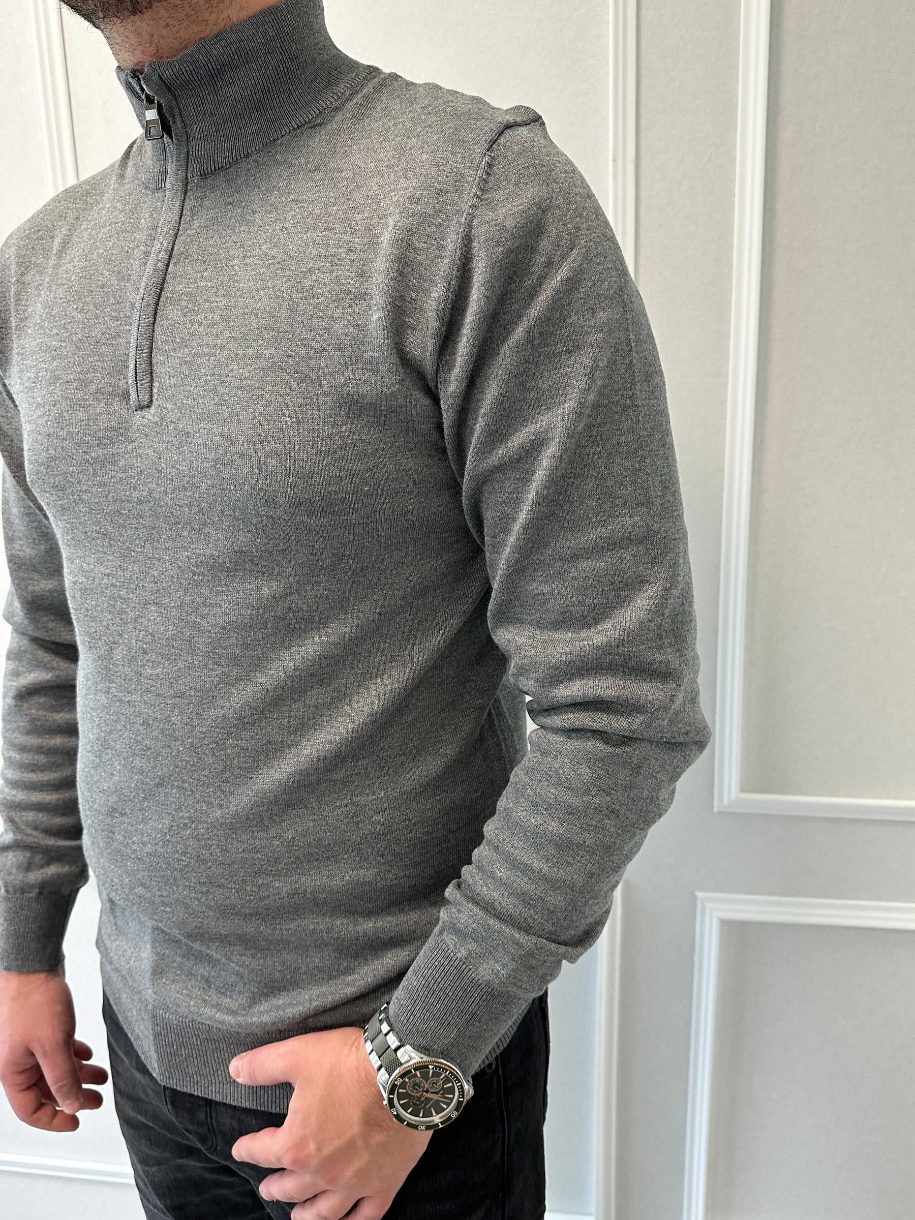Pull Business Zip Grey
