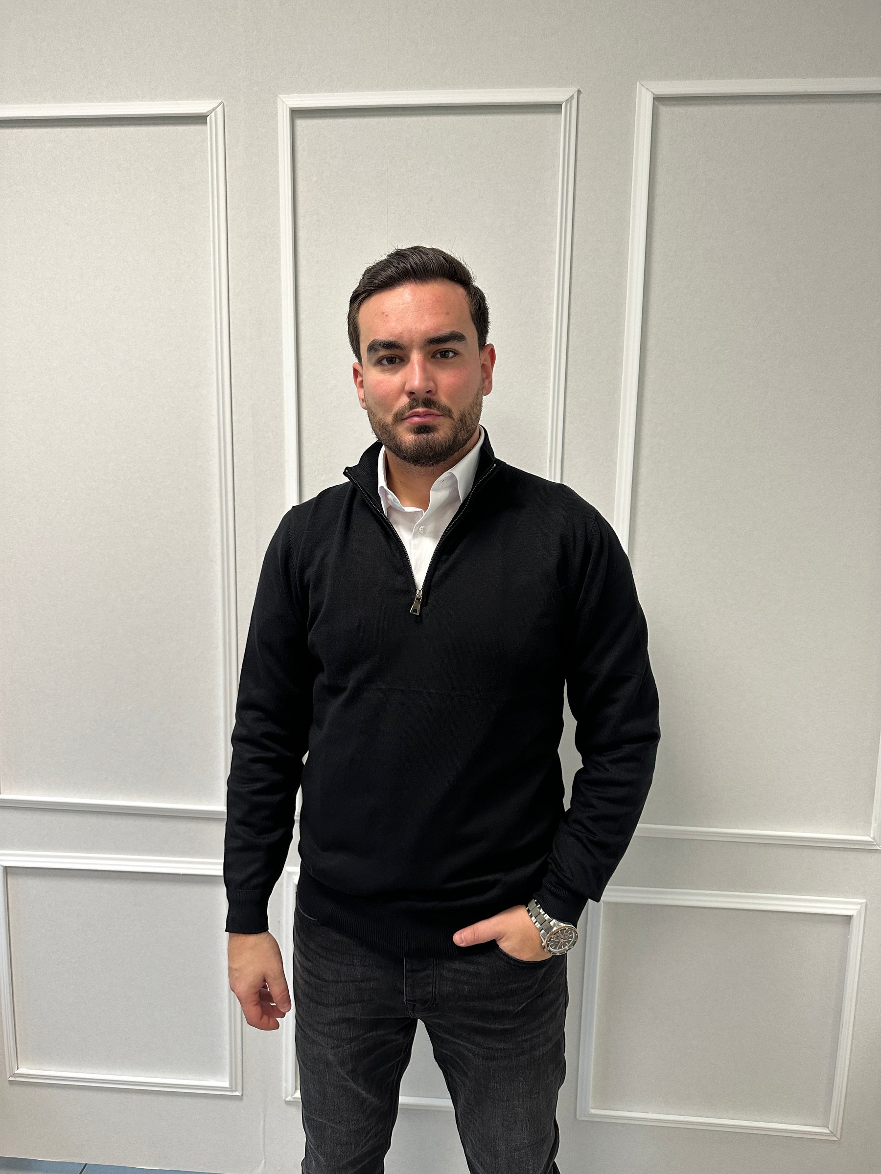 Pull Business Zip Noir