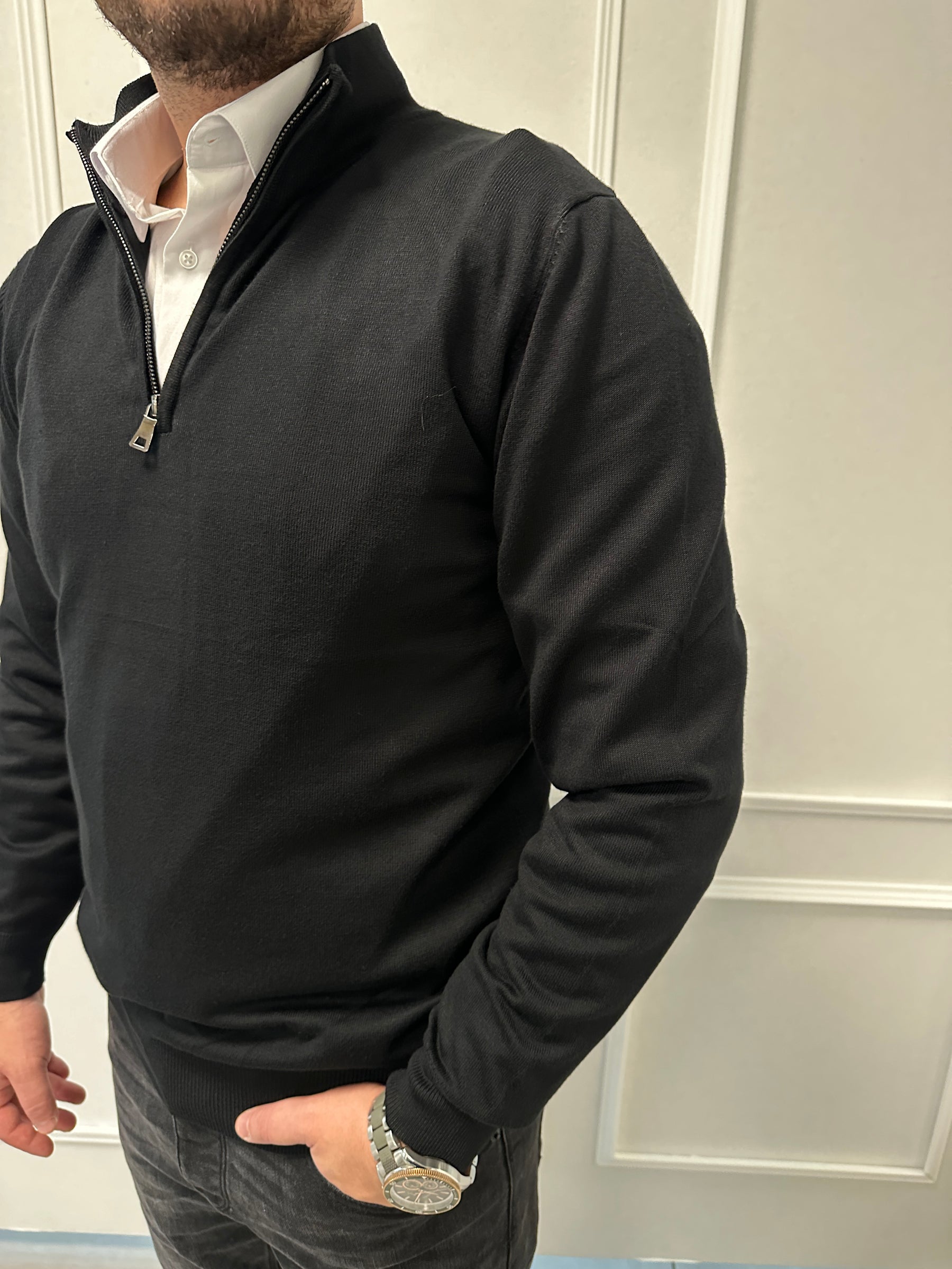 Pull Business Zip Noir