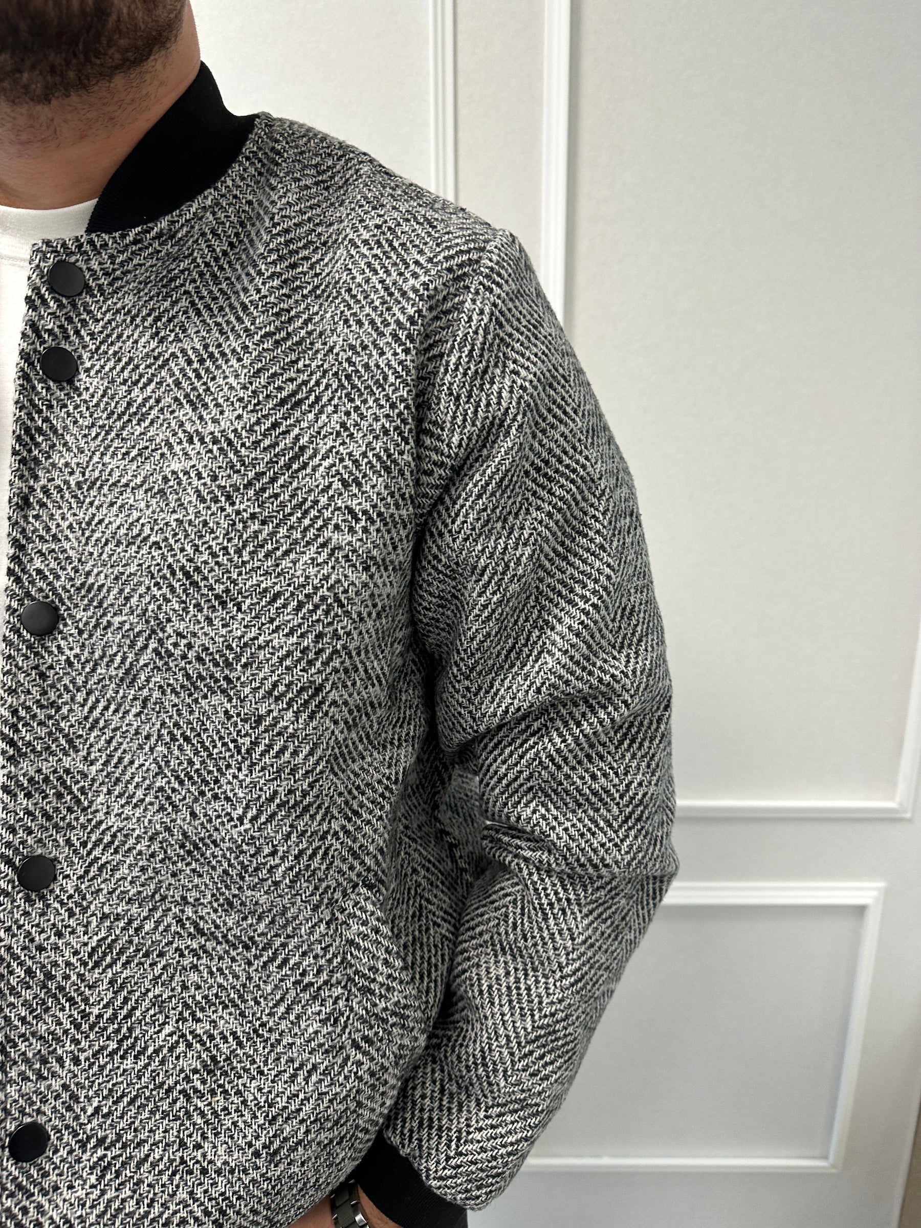 Veste Teddy Motif Grey