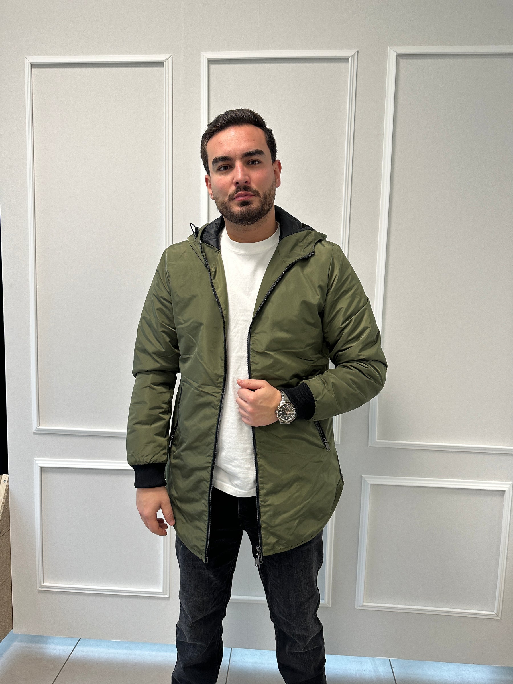 Veste Parka Imperméable Kaki