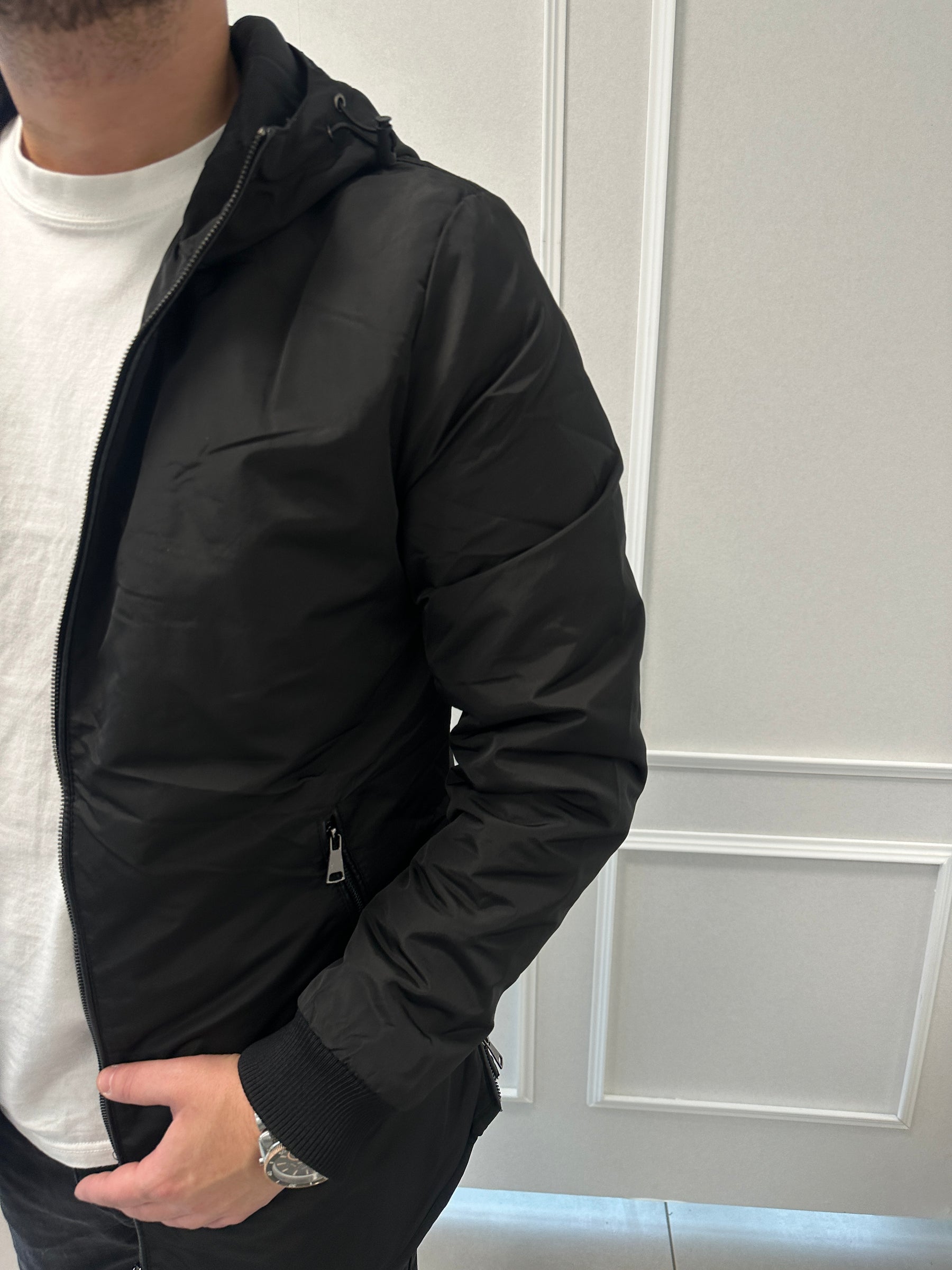 Veste Parka Imperméable Noir