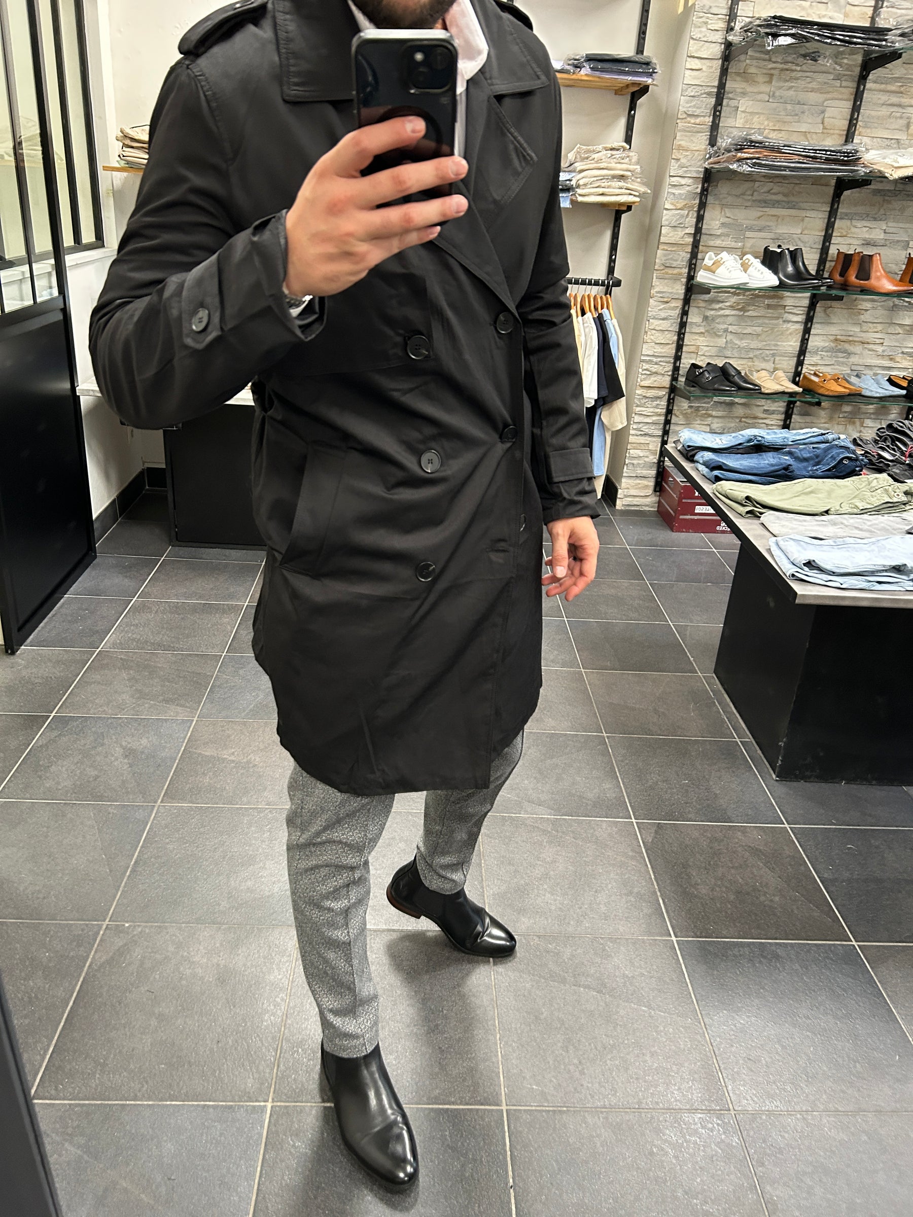 Veste Trench Noir