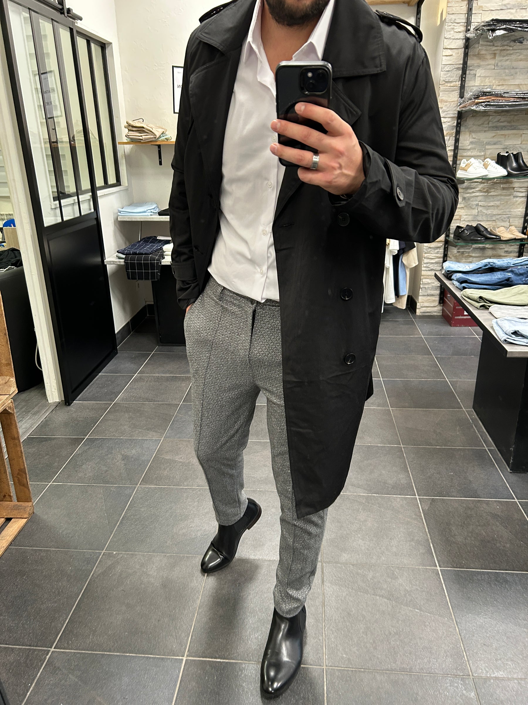 Veste Trench Noir