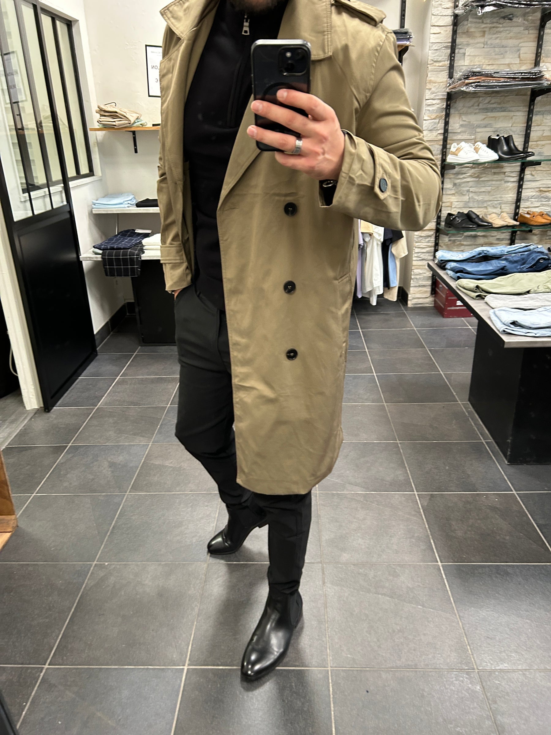 Veste Trench Kaki