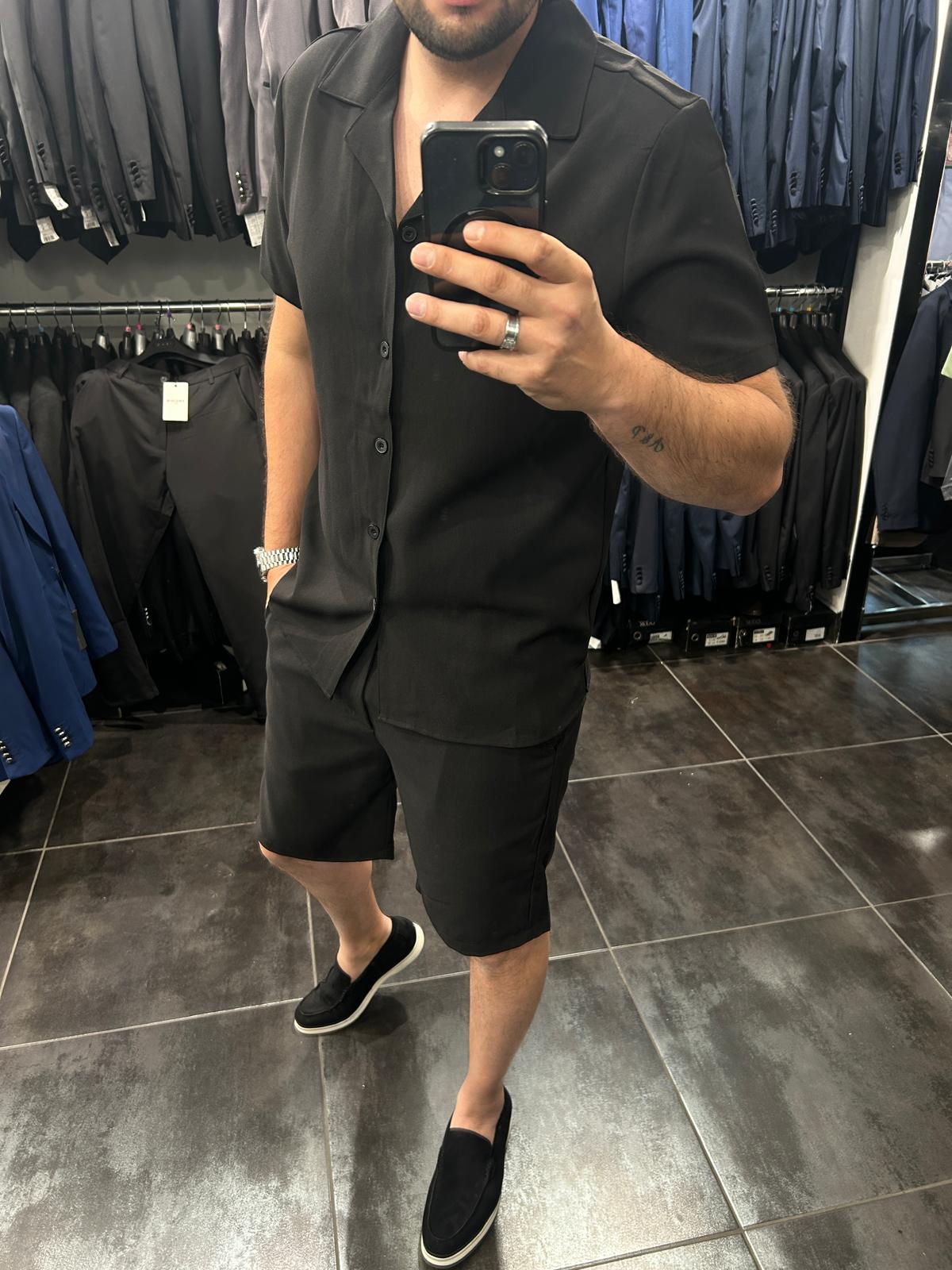 Chemise Ibiza décontractée Noir