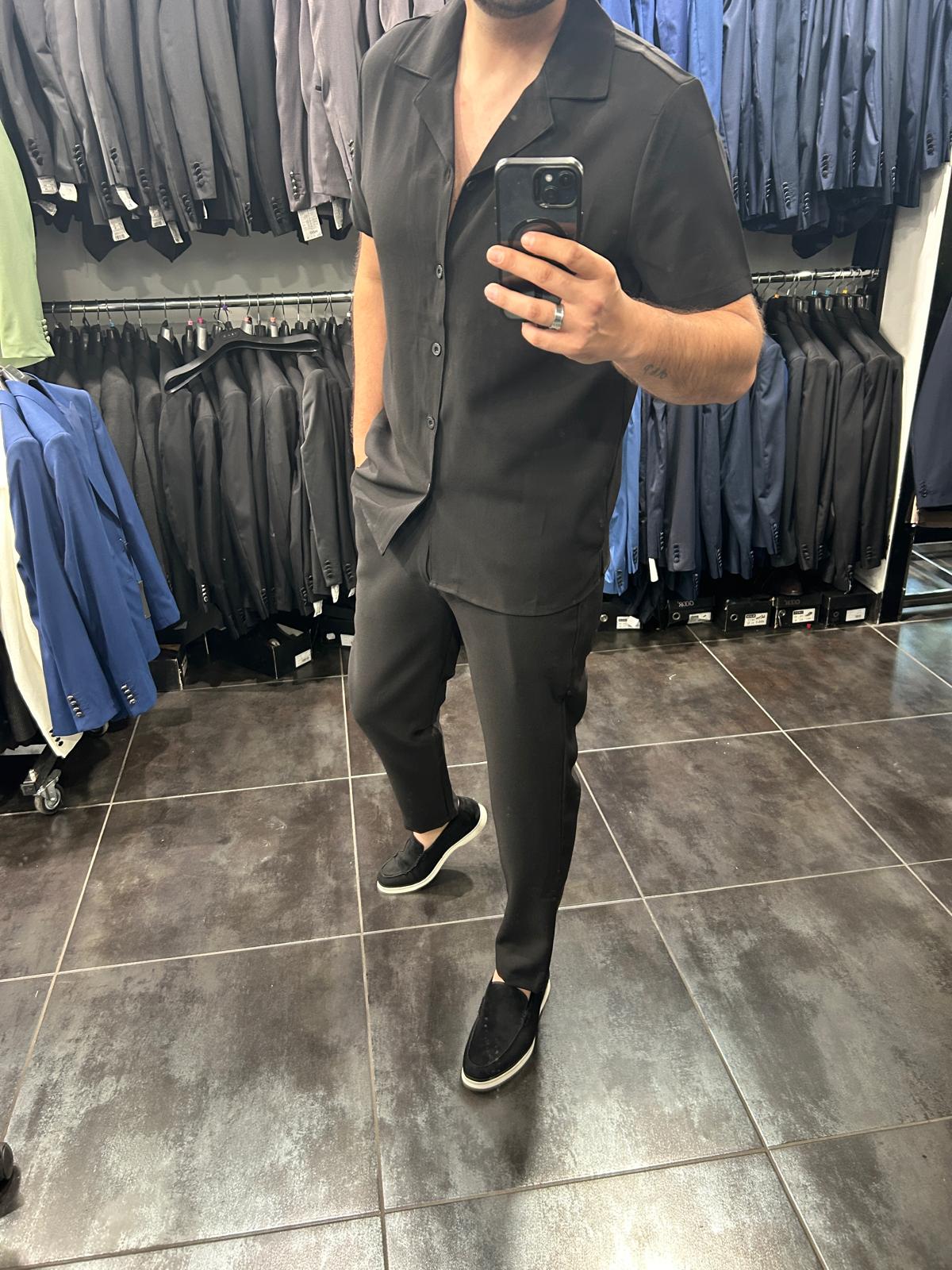 Chemise Ibiza décontractée Noir