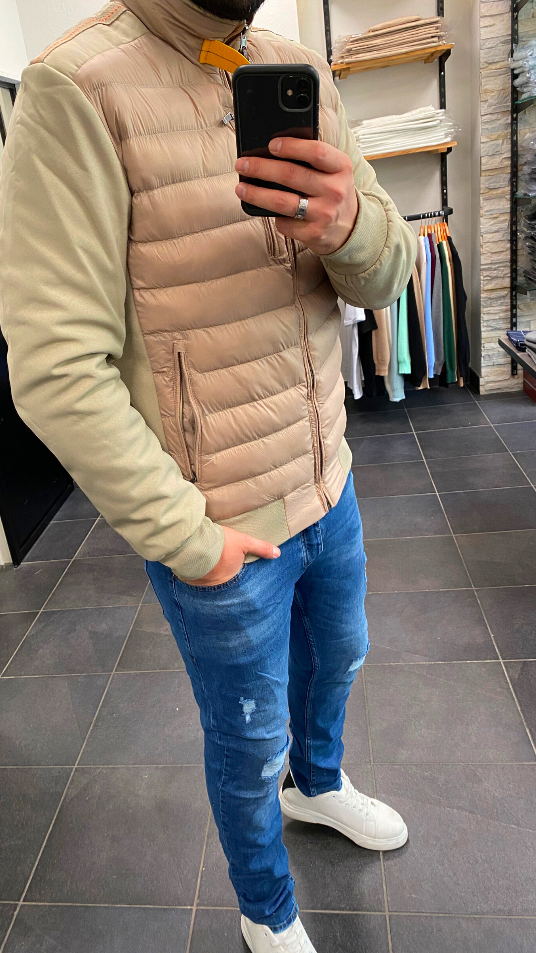 Doudoune Matelassé Beige