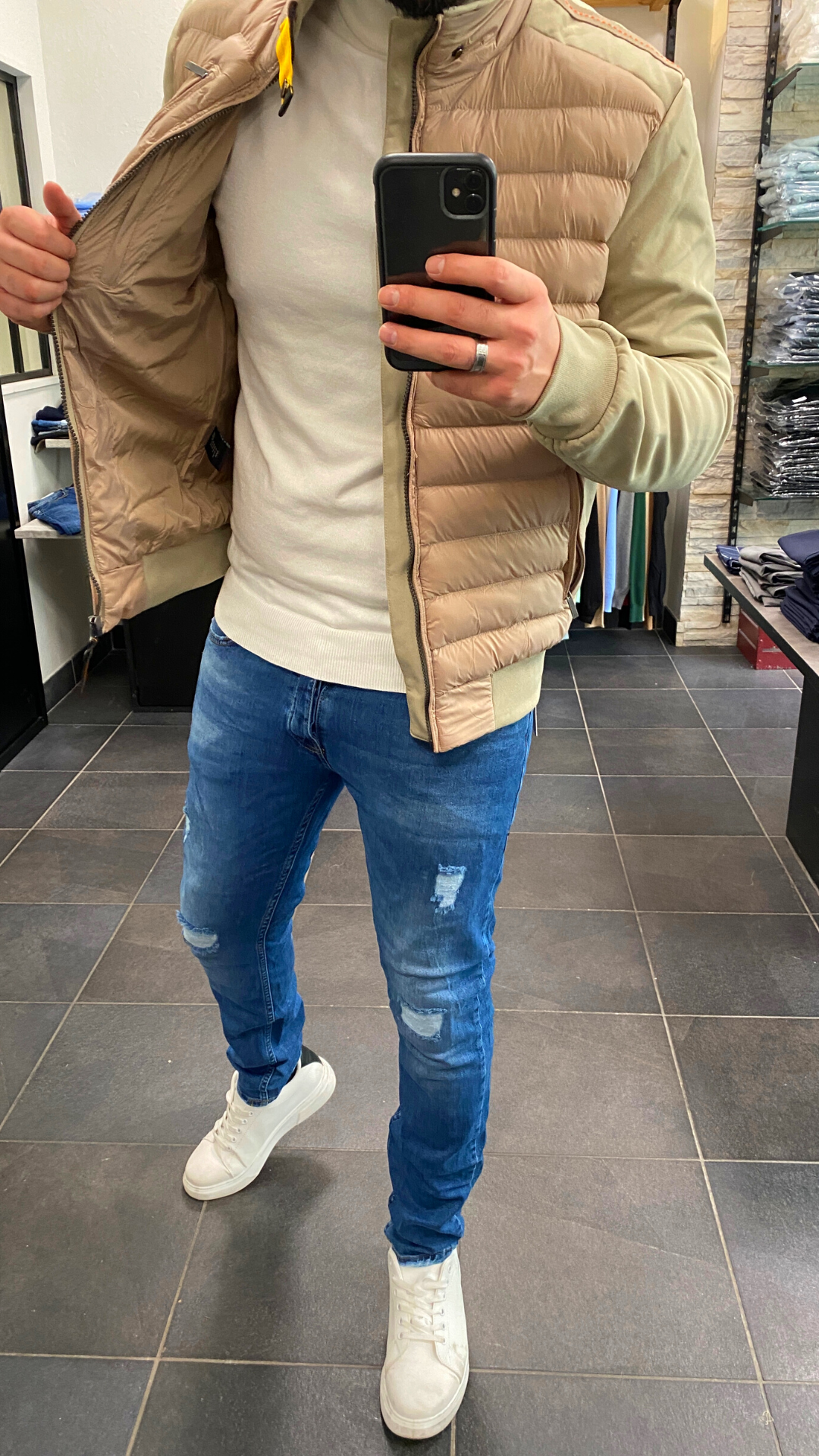 Doudoune Matelassé Beige