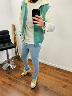 Veste Teddy Capuche Green