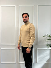 Pull Col Cheminé Beige