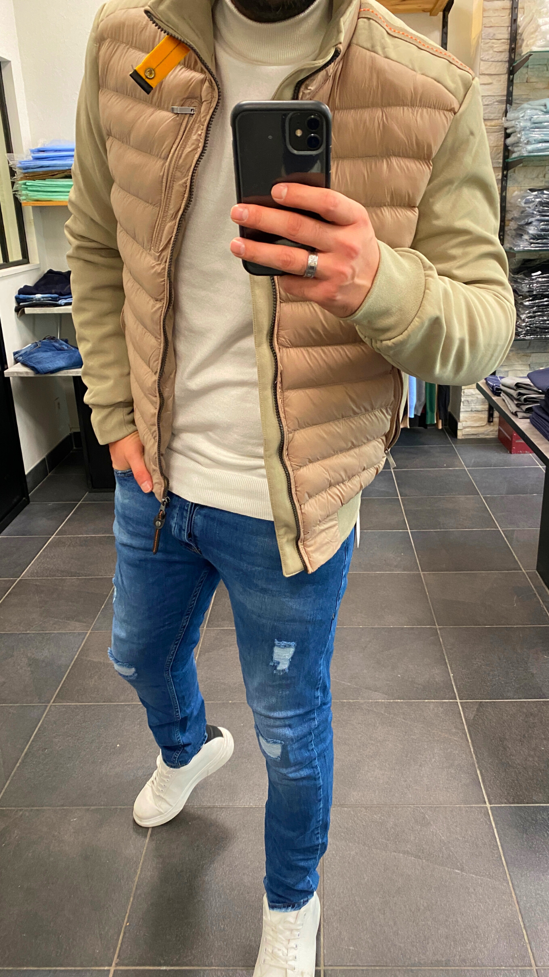 Doudoune Matelassé Beige